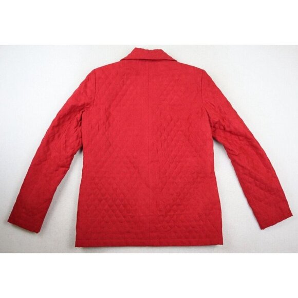 LAURA SCOTT - WOMEN'S RED SOFT QUILTED MICROFIBER JACKET - SIZE S - Picture 6 of 6